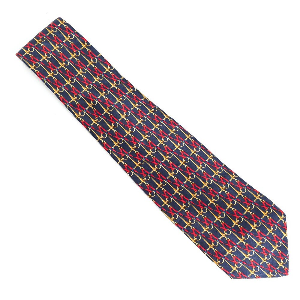 Luca Franzini The Rack Men Necktie Silk Geometric Blue Red 61x4 - NWOT - Italy